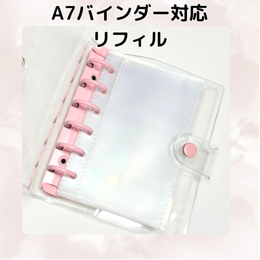 完売品　韓国　バインダー　貯金　リフィル　シール帳　A7 diarium 1 シール帳 シール交換 リフィル付き A7 6穴 透明 クリア ポケット