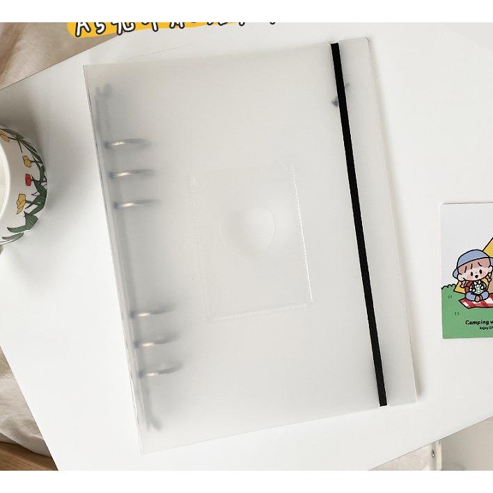 バインダー 6リング ファイル バ6 トレカケース デコ 半透明 バンド