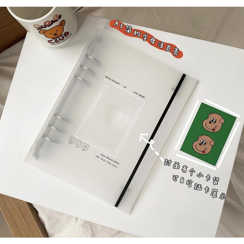 バインダー 6リング ファイル バ6 トレカケース デコ 半透明 バンド