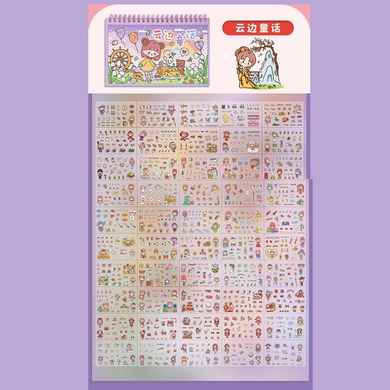シール ステッカー S62 PET クリア 防水 人物 少女 女の子 かわいい 