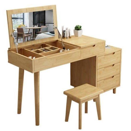 ドレッサー 化粧台 天然木 オーク ナチュラル素材 収納付き 木目柄 オシャレ オシャレ ミラー 洗面台 洗面化粧台 ライトミラー 引き出し付き化粧テーブル 化粧テーブル セット Pffce Oliveolive 収納付き 椅子付き