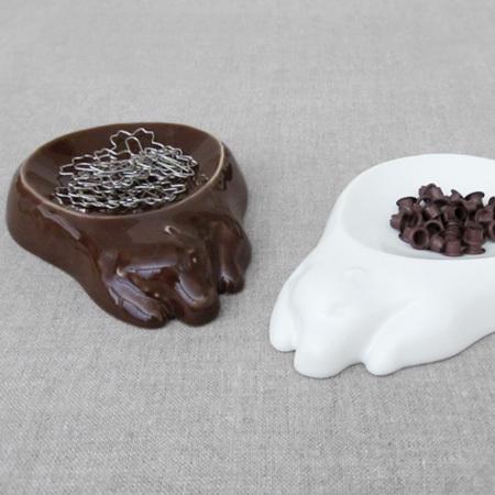 倉敷意匠計画室 KIYATA クマの豆皿 おしゃれ かわいい : オリーブ