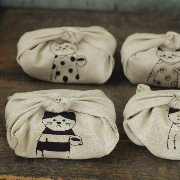 倉敷意匠計画室 sennokotoリネンの刺繍お弁当包み 猫グッズ 雑貨 誕生