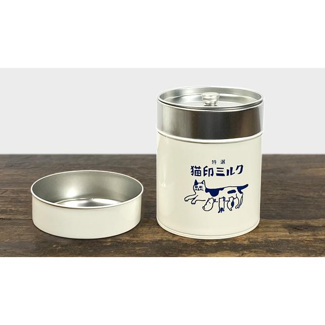 星羊社 猫印ミルク手づくりキャニスター 茶筒 保存容器 茶葉 紅茶