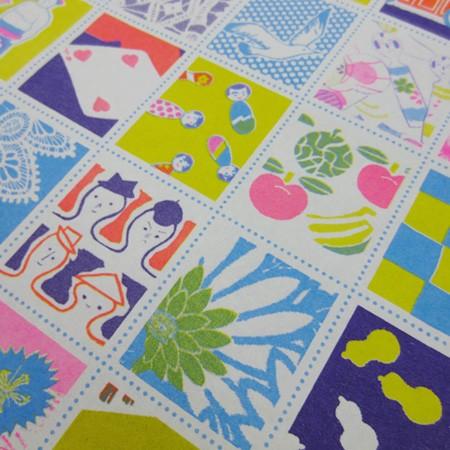 夜長堂 レトロペーパー モザイク ラッピングペーパー 包装紙 おしゃれ