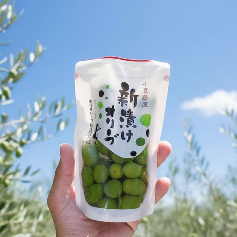 小豆島産 新漬けオリーブ80g 塩漬け 手摘みオリーブ 塩蔵 季節限定