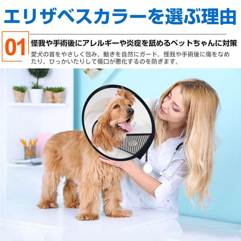HAMI PET エリザベスカラー 犬 猫 保護首輪 透明 軽量 術後 傷口保護