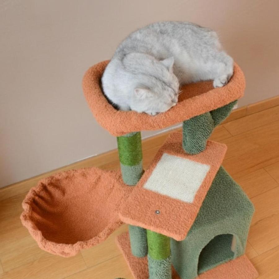 HAMI PET 猫用 爪とぎポール サボテン 爪とぎ ミニ タワー キャット