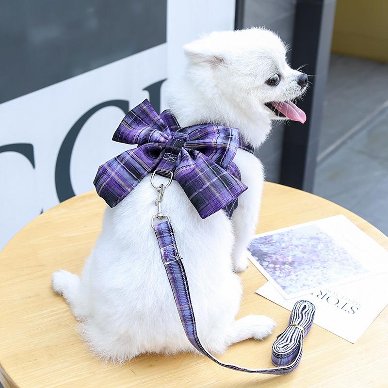 HAMI PET 犬 ハーネス リード 犬 猫 リボン 胴輪 ペット用 リード付