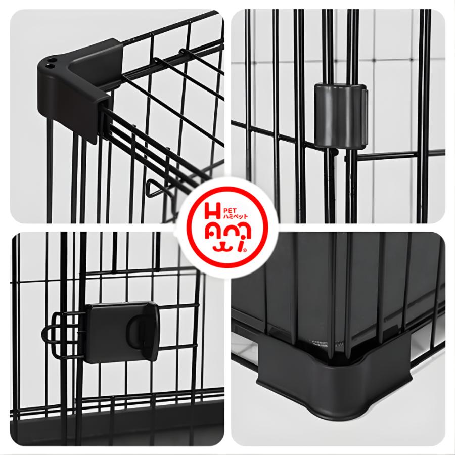 HAMI PET ペット サークル 犬 ケージ スチール トイレ トレイ ロック