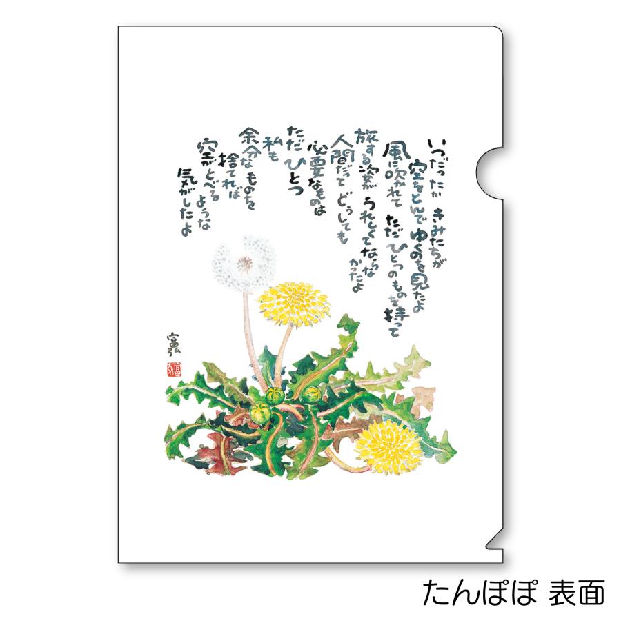 星野富弘クリアファイル A4サイズ クリアファイル 英訳詩入 詩画 星野