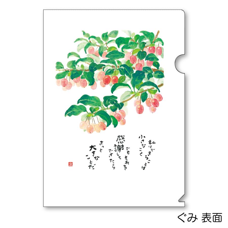 星野富弘クリアファイル A4サイズ クリアファイル 英訳詩入 詩画 星野