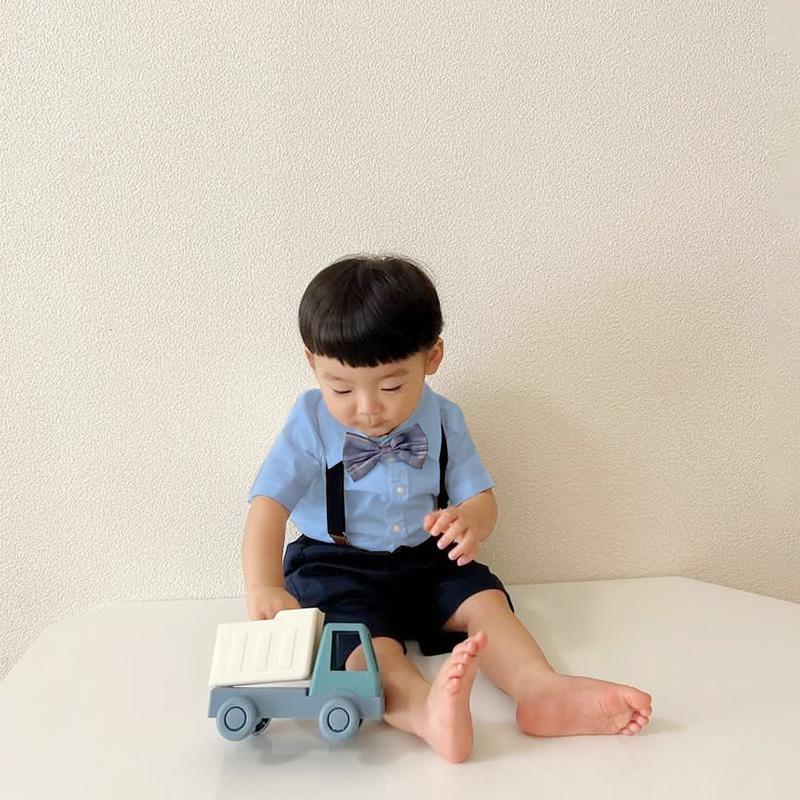 男の子 フォーマル キッズ ベビー サスペンダー 半袖 子供 セットアップ 夏 男児 結婚式 ピアノ発表会 おしゃれ お食い初め |  | 05