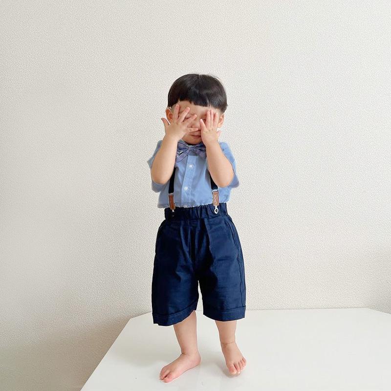 男の子 フォーマル キッズ ベビー サスペンダー 半袖 子供 セットアップ 夏 男児 結婚式 ピアノ発表会 おしゃれ お食い初め |  | 04