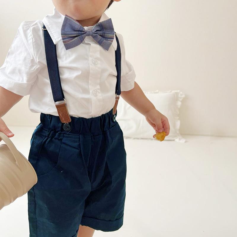 男の子 フォーマル キッズ ベビー サスペンダー 半袖 子供 セットアップ 夏 男児 結婚式 ピアノ発表会 おしゃれ お食い初め |  | 04