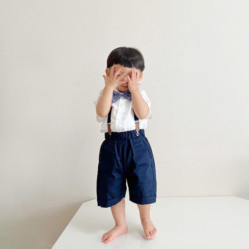 男の子 フォーマル キッズ ベビー サスペンダー 半袖 子供 セットアップ 夏 男児 結婚式 ピアノ発表会 おしゃれ お食い初め |  | 01