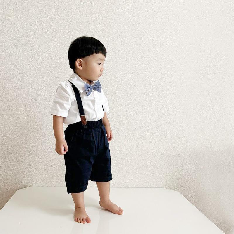 男の子 フォーマル キッズ ベビー サスペンダー 半袖 子供 セットアップ 夏 男児 結婚式 ピアノ発表会 おしゃれ お食い初め |  | 03