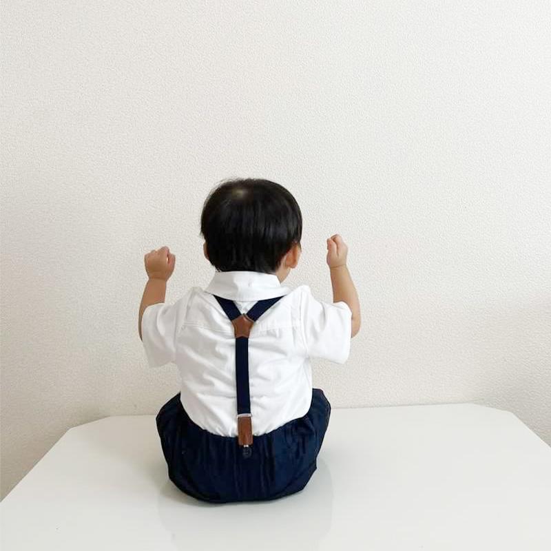 男の子 フォーマル キッズ ベビー サスペンダー 半袖 子供 セットアップ 夏 男児 結婚式 ピアノ発表会 おしゃれ お食い初め |  | 06
