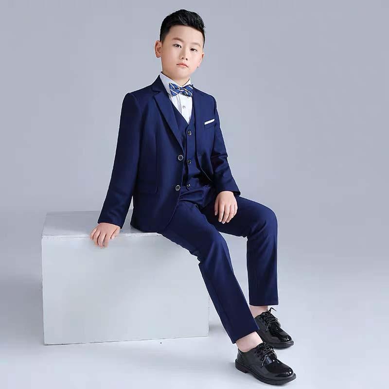 ネイビー スーツ・ベストセット シャツ・ネクタイ付き 卒業式男子 160