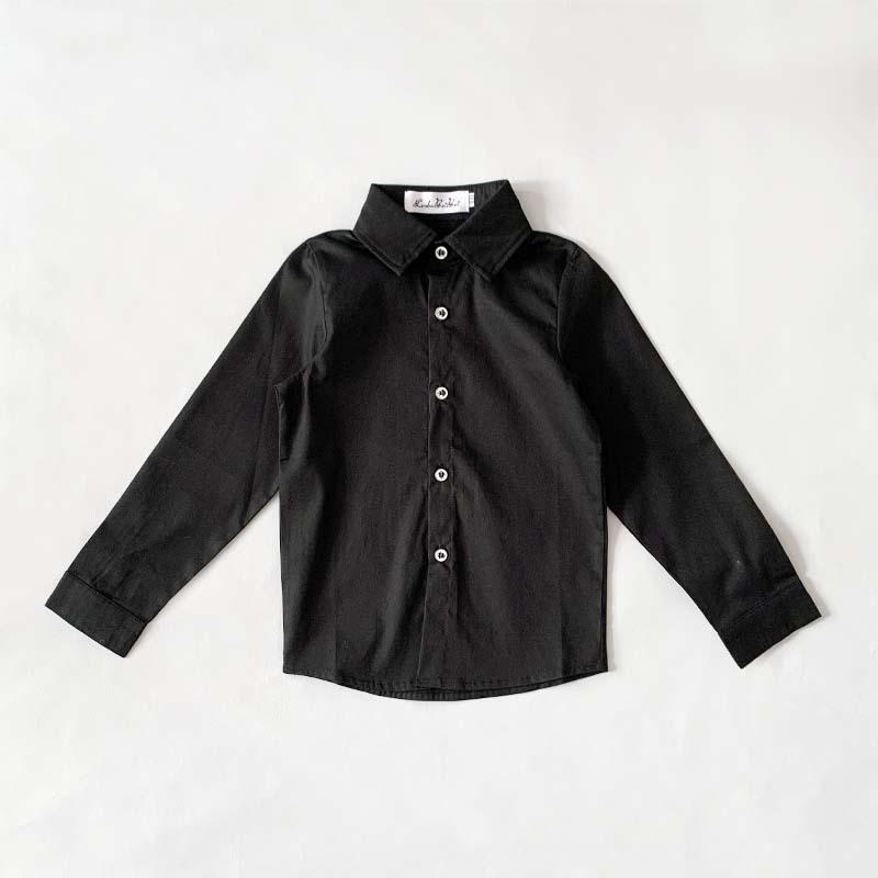 フォーマル シャツ キッズ 子ども 子供 男の子 ジュニア ワイシャツ 黒 ブラック 長袖 ブラウス おしゃれ スリム |  | 02