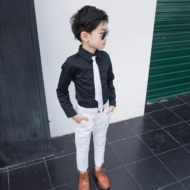 フォーマル シャツ キッズ 子ども 子供 男の子 ジュニア ワイシャツ 黒 ブラック 長袖 ブラウス おしゃれ スリム |  | 08