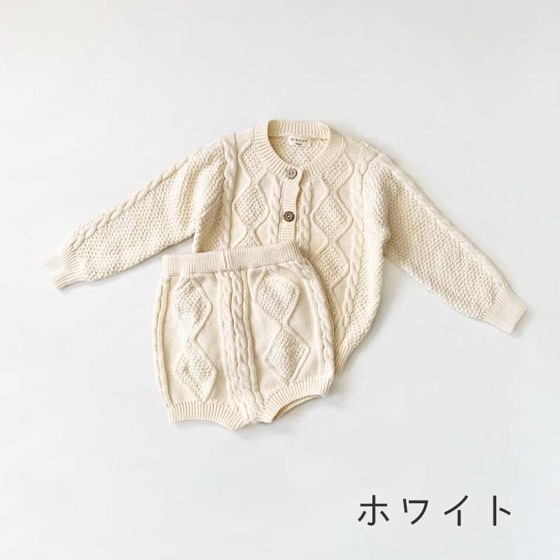 韓国 ベビー服 ニット セットアップ 男の子 女の子 新生児 ケーブルニット 上下 秋 冬 おしゃれ 70 赤ちゃん カーディガン |  | 11