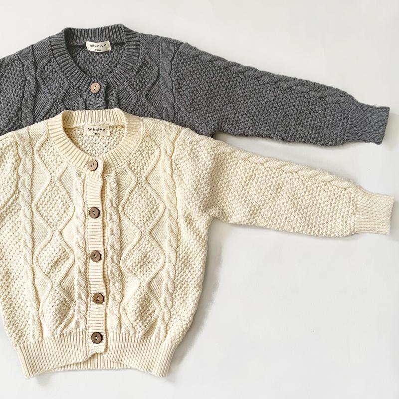 韓国 ベビー服 ニット セットアップ 男の子 女の子 新生児 ケーブルニット 上下 秋 冬 おしゃれ 70 赤ちゃん カーディガン |  | 13