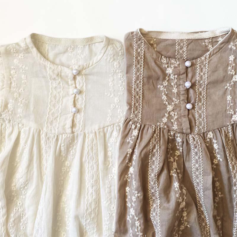 ベビー服 女の子 新生児 おしゃれ 秋 春  ロンパース 長袖 韓国 海外 刺繍 花柄 セレモニー 出産祝い ギフト プレゼント 孫 |  | 17