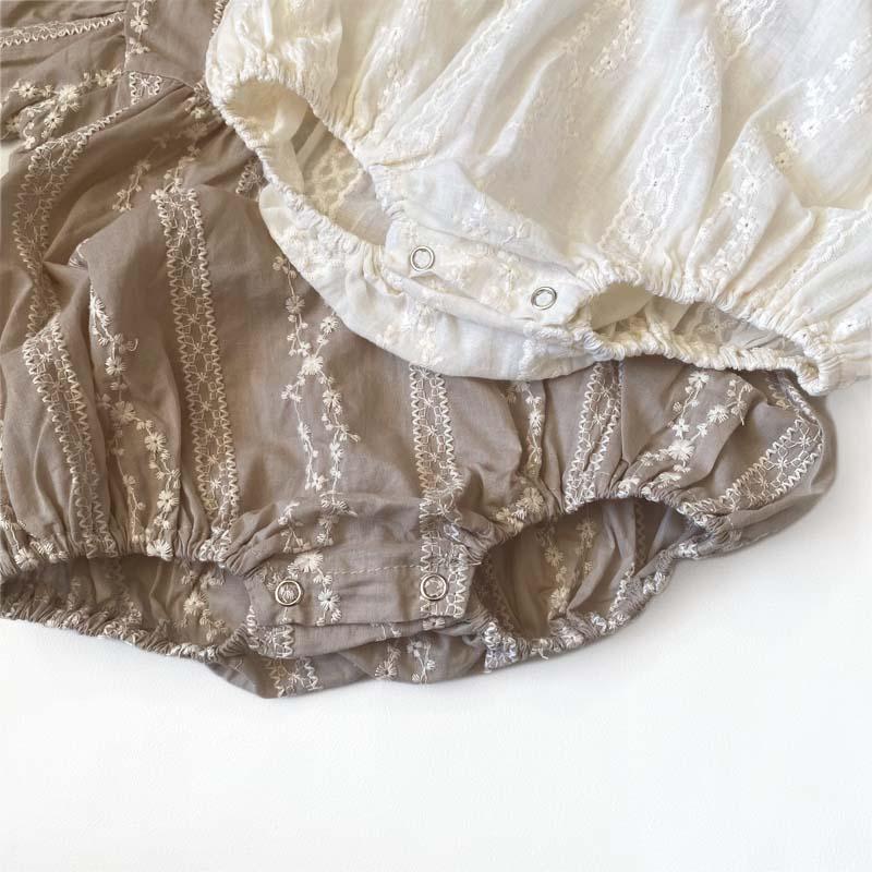 ベビー服 女の子 新生児 おしゃれ 秋 春  ロンパース 長袖 韓国 海外 刺繍 花柄 セレモニー 出産祝い ギフト プレゼント 孫 |  | 19