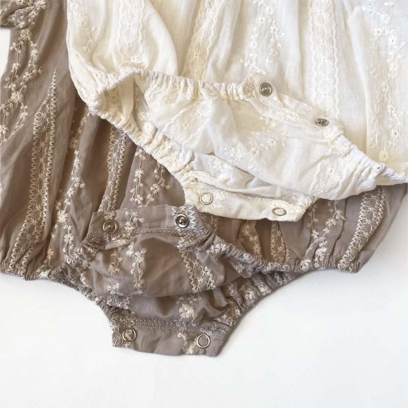 ベビー服 女の子 新生児 おしゃれ 秋 春  ロンパース 長袖 韓国 海外 刺繍 花柄 セレモニー 出産祝い ギフト プレゼント 孫 |  | 20