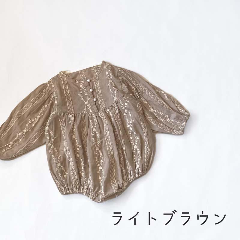 ベビー服 女の子 新生児 おしゃれ 秋 春  ロンパース 長袖 韓国 海外 刺繍 花柄 セレモニー 出産祝い ギフト プレゼント 孫 |  | 15