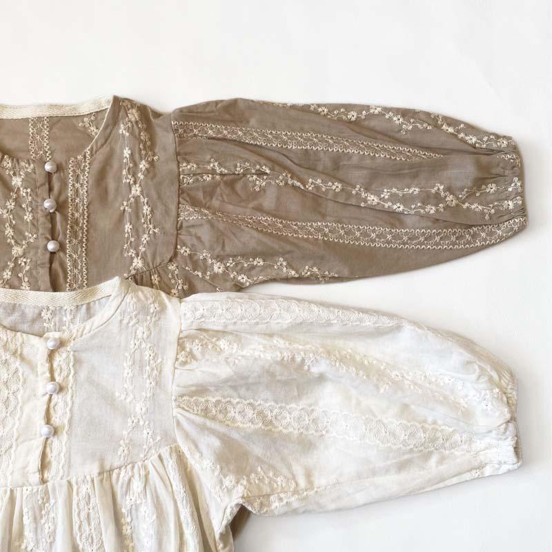 ベビー服 女の子 新生児 おしゃれ 秋 春  ロンパース 長袖 韓国 海外 刺繍 花柄 セレモニー 出産祝い ギフト プレゼント 孫 |  | 16