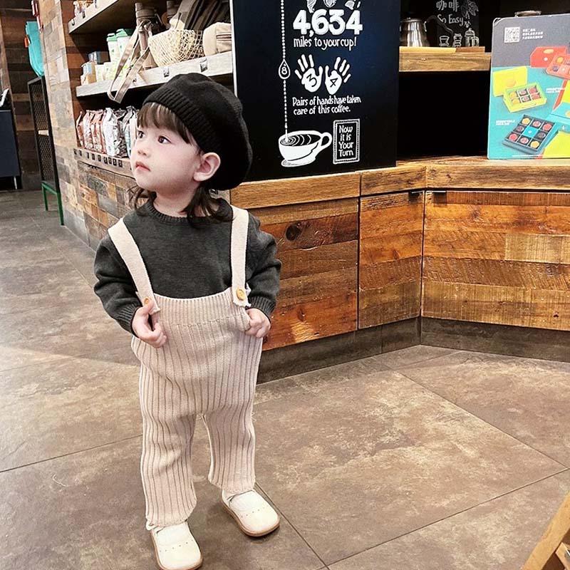 ベビー服 サロペット ニット 女の子 男の子 タイツ 80 90 おしゃれ