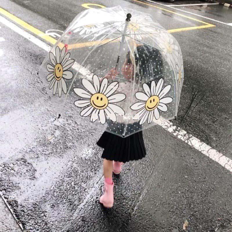傘 子供 子供用 47cm 子ども 男の子 女の子 ビニール傘 キッズ 花柄 おしゃれ 雨具 レイングッズ クリア フラワー アンブレラ A032 A032 1221 インポート 韓国子供服のolpemi 通販 Yahoo ショッピング