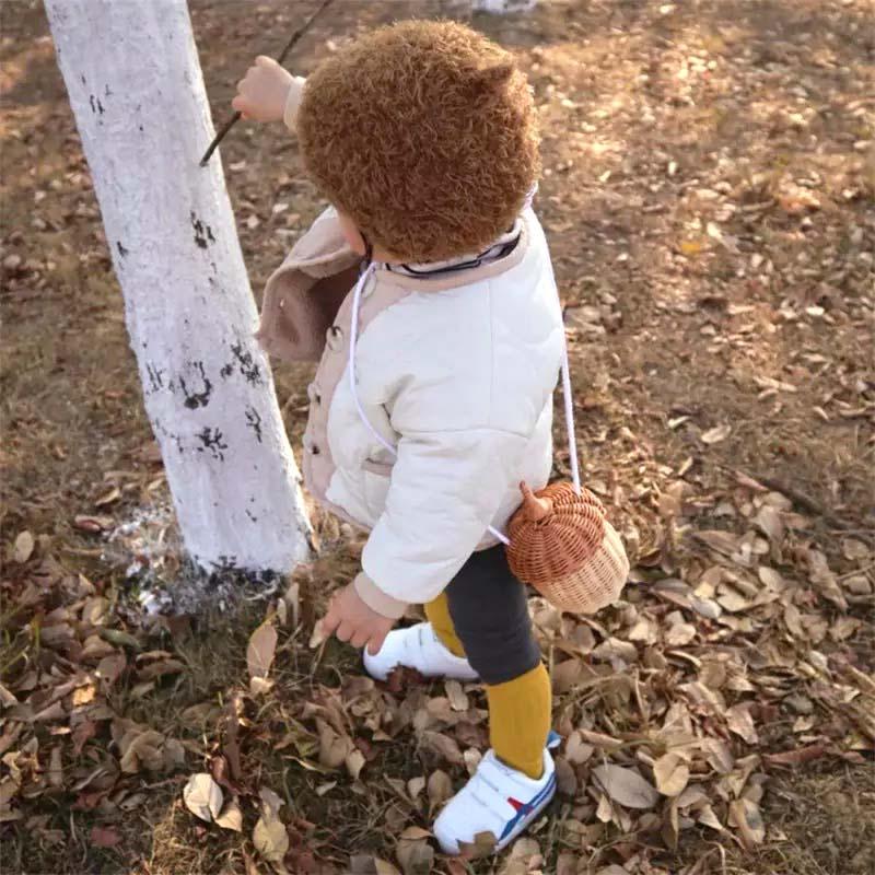 かごバッグ どんぐり 子ども バッグ ポーチ キッズ ポシェット