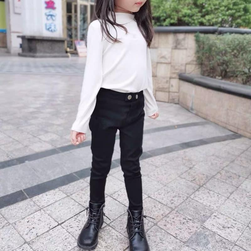 スキニーパンツ キッズ 韓国服 男の子 女の子 ストレッチ 長ズボン 黒