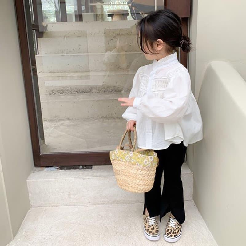 韓国子供服 キッズ パンツ 長ズボン ボトムス フレア スリット