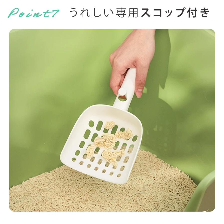 猫トイレ 大型 深め 砂が飛び散らない シンプル 深型 大きめ 大きい オープン 高さ セット 本体 広々 入り口低い |  | 16