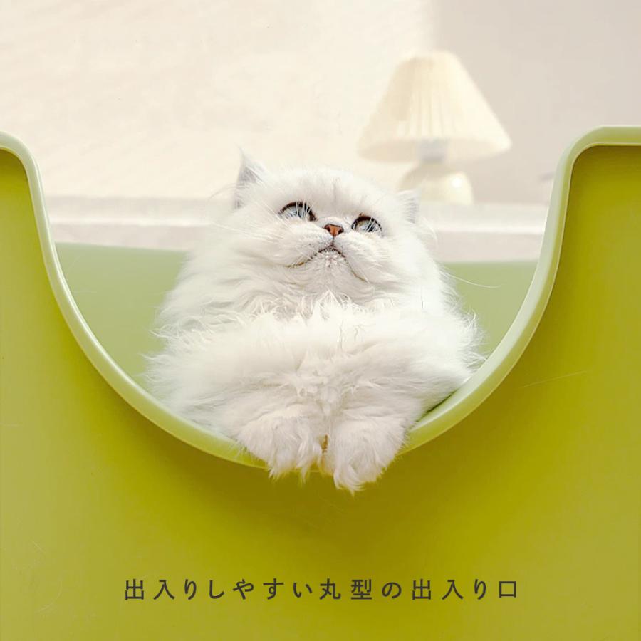 猫トイレ 大型 深め 砂が飛び散らない シンプル 深型 大きめ 大きい