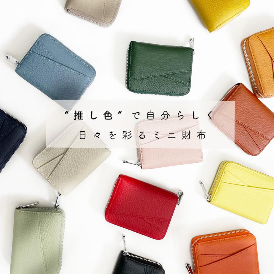 財布 レディース 二つ折り 小銭入れ ミニ メンズ コンパクト 小さい 小さめ お札折らない 使いやすい スキミング防止 本革 |  | 18