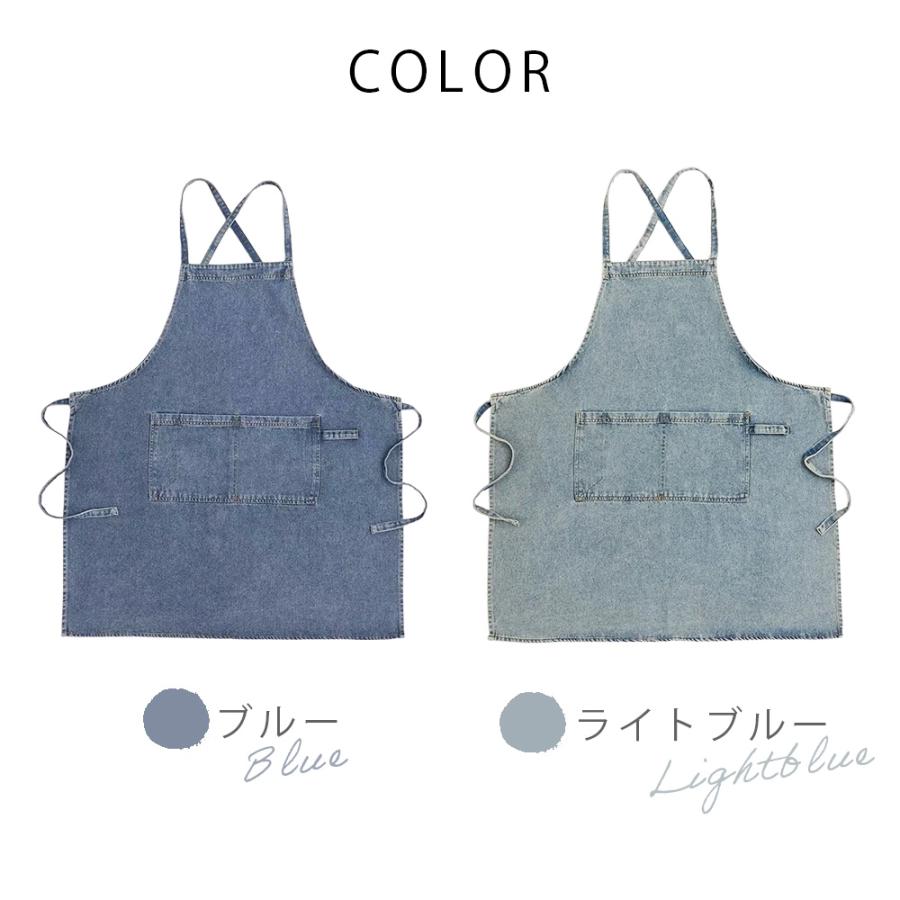 エプロン おしゃれ 保育士 カフェ ショート丈 デニム かわいい DIY 腰巻き サロン 保育 無地 |  | 13