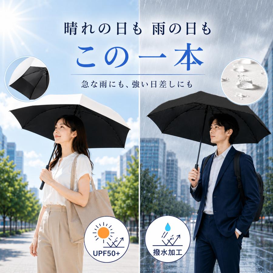 日傘 完全遮光 折りたたみ メンズ 軽量 子供 自動開閉 晴雨兼用 遮熱 大きめ キッズ ワンタッチ ゴルフ |  | 18