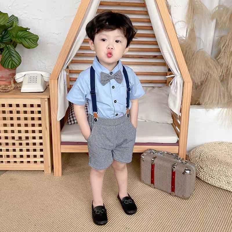 男の子 ベビー フォーマル スーツ キッズ ベビー服 結婚式 男 ピアノ発表会 半袖 夏 子供 蝶ネクタイ 発表会 おしゃれ :f012:インポート 韓国子供服のOLPEMI 通販 キッズ サスペンダー フォーマル スーツ 黒 子供 結婚式 調整可能 冠婚葬祭