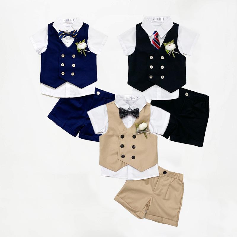 男の子 スーツ フォーマル キッズ 子供 夏 半袖 半ズボン ベスト