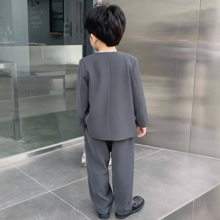 男の子 フォーマル スーツ ノーカラー 子供 キッズ 卒園式 入園式 入学
