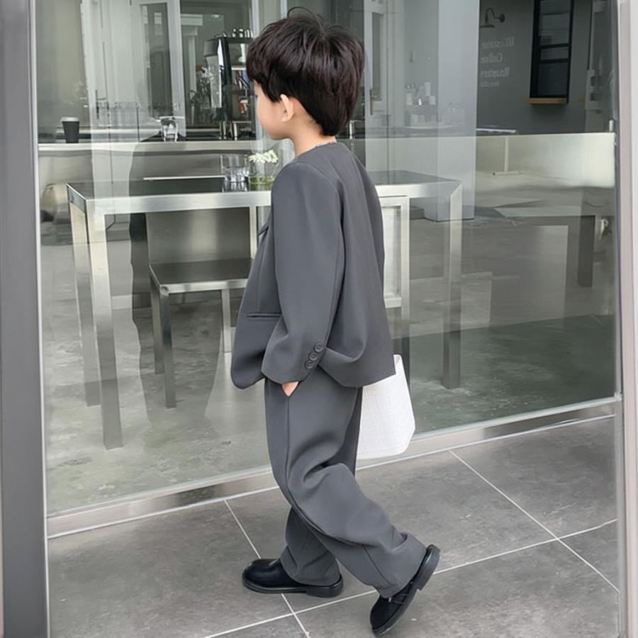 男の子 フォーマル スーツ ノーカラー 子供 キッズ 卒園式 入園式 入学