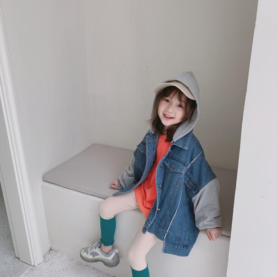 キッズ アウター 女の子 男の子 韓国子供服 おしゃれ Gジャン デニムジャケット ジャケット ライトアウター フード
