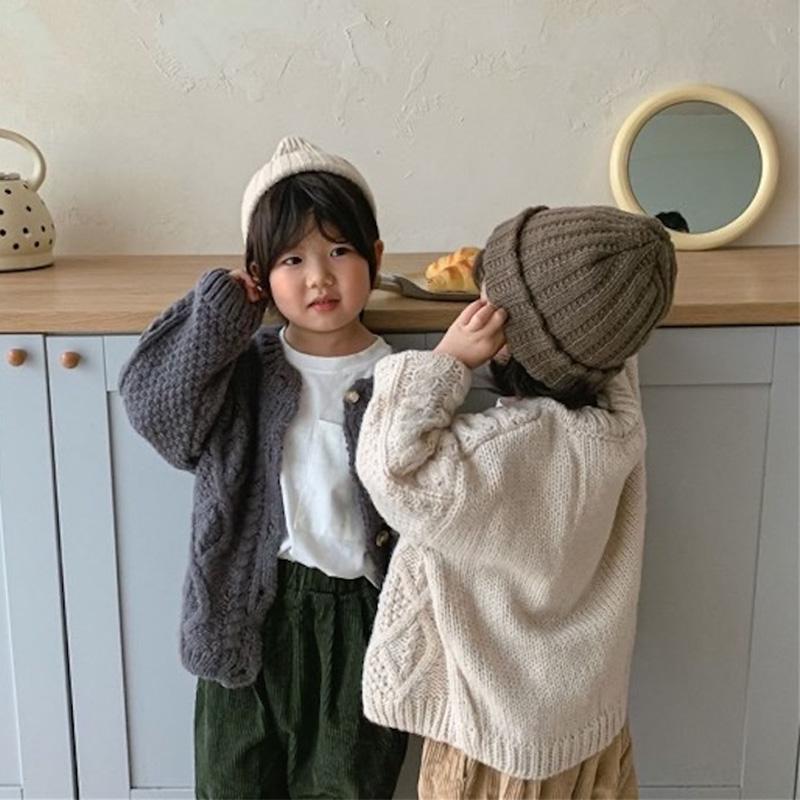 カーディガン キッズ ベビー 子供 女の子 男の子 ケーブルニット 