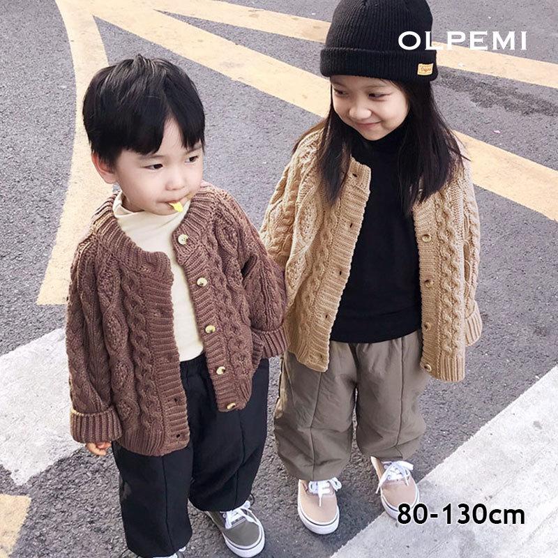 キッズ ケーブルニット カーディガン 子供 ベビー 女の子 男の子 女児