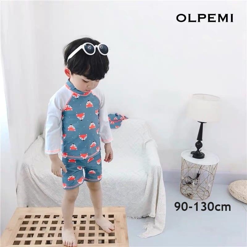 キッズ 水着 子供 男の子 ボーイズ 韓国 おしゃれ ラッシュガード 90 100 110 1 130 キツネラッシュガードスイム3点セット S005 S005 インポート 韓国子供服のolpemi 通販 Yahoo ショッピング